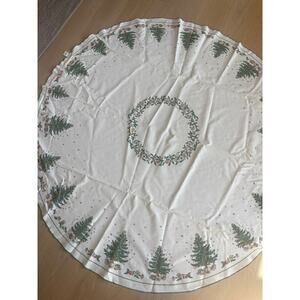 Vintage Fallani & Cohn Christmas Tree Skirt 70" Round Cotton Gifts Holiday